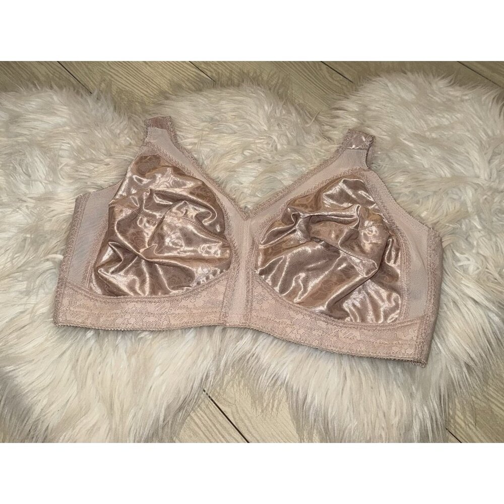 Playtex 4693 18 Hour Original Comfort Strap Bra WF Floral Womens 42D Beige
